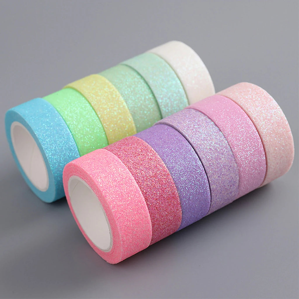 12 rolls/box of exquisite shiny dusting washi tape, DIY diary, scrapbook, photo album decoration tape, gifts for friends
