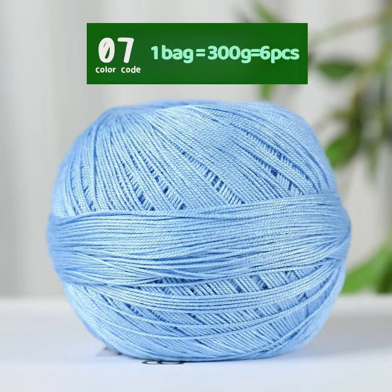 No. 7 Lace Yarn - Bamboo Fiber Linen Summer Crochet Yarn 50g