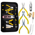 1 Pack Jewelry Making Supplies Kits with Jewelry Pliers Jump Ring Opener Awl Thread Scissors Helping Hands for Jewelry Repair