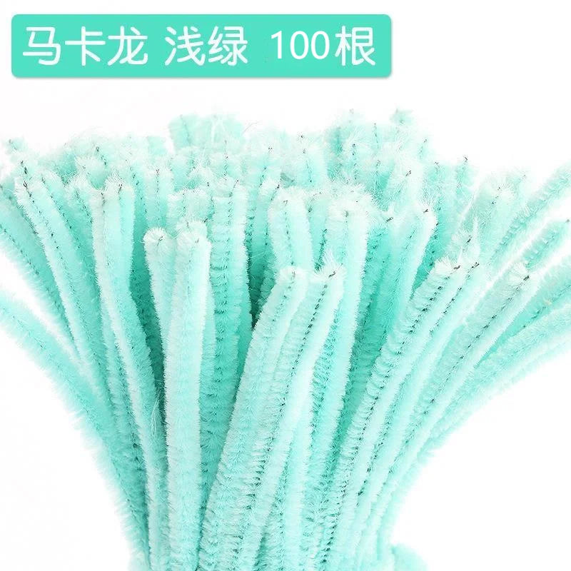 100pcs 30cm Chenille Stems Stick Cleaners Kids Educational Toys Handmade Colorful Chenille Stems Pipe for DIY Craft Supplies