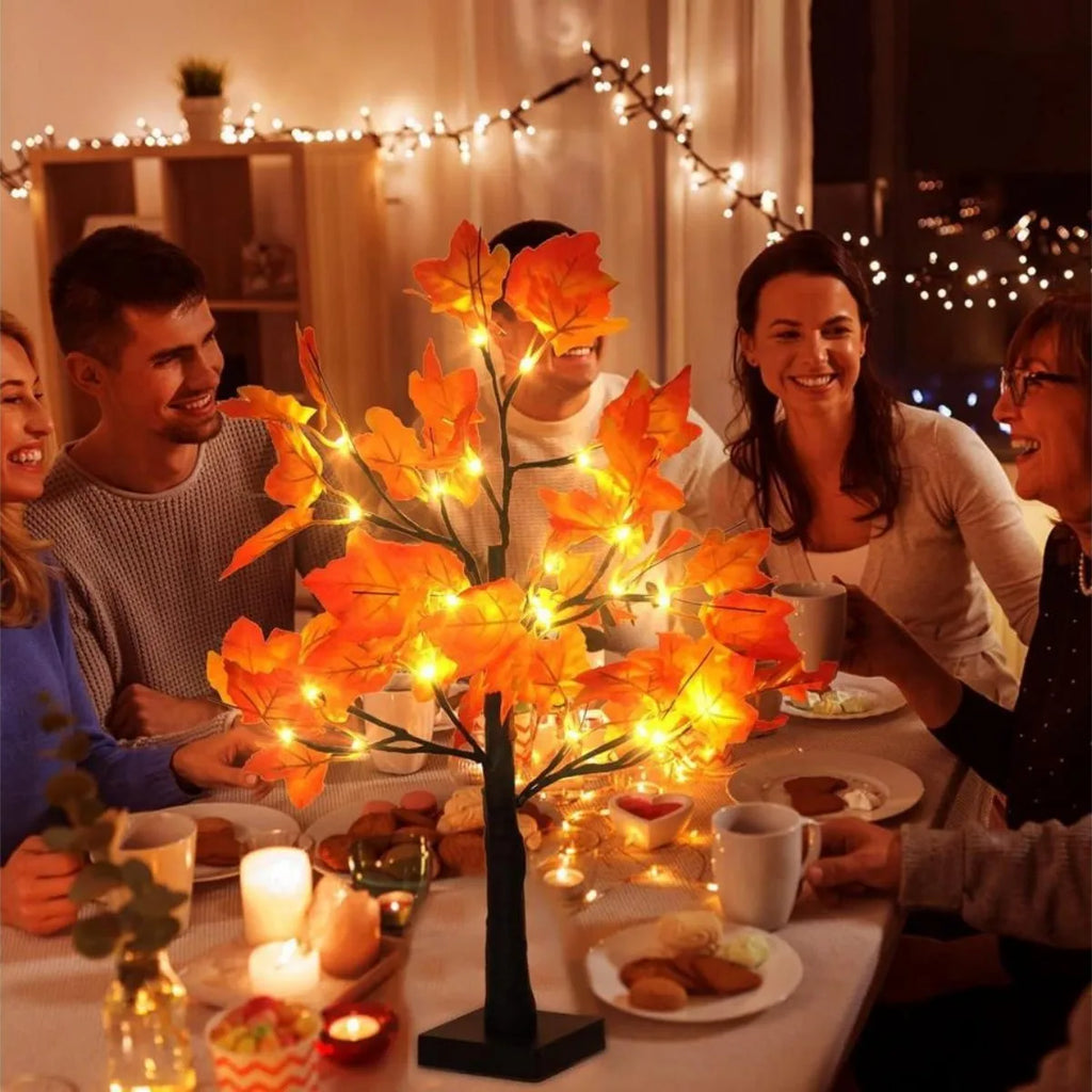 1pc 24 LED Artificial Black Birch Tree Light DIY Branches Table Lamp For Fall Gifts  Home Bedroom Holiday Party Halloween Decor