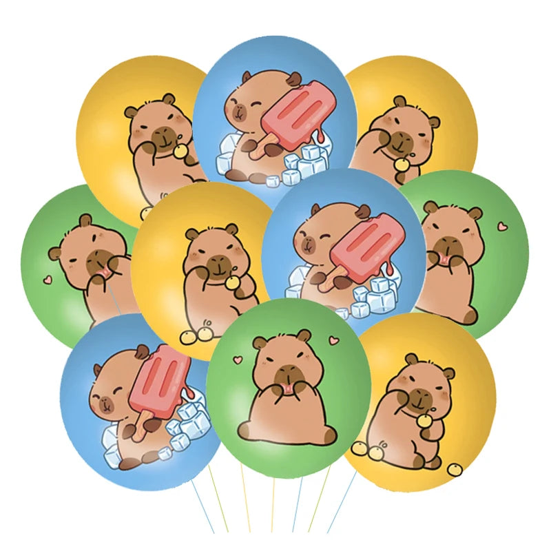 Capybara Balloons Baby Shower Globos Kids Toy Gifts Cute Kapibala Boys Girls Birthday DIY Party Decoration Capybara Foil Balloon