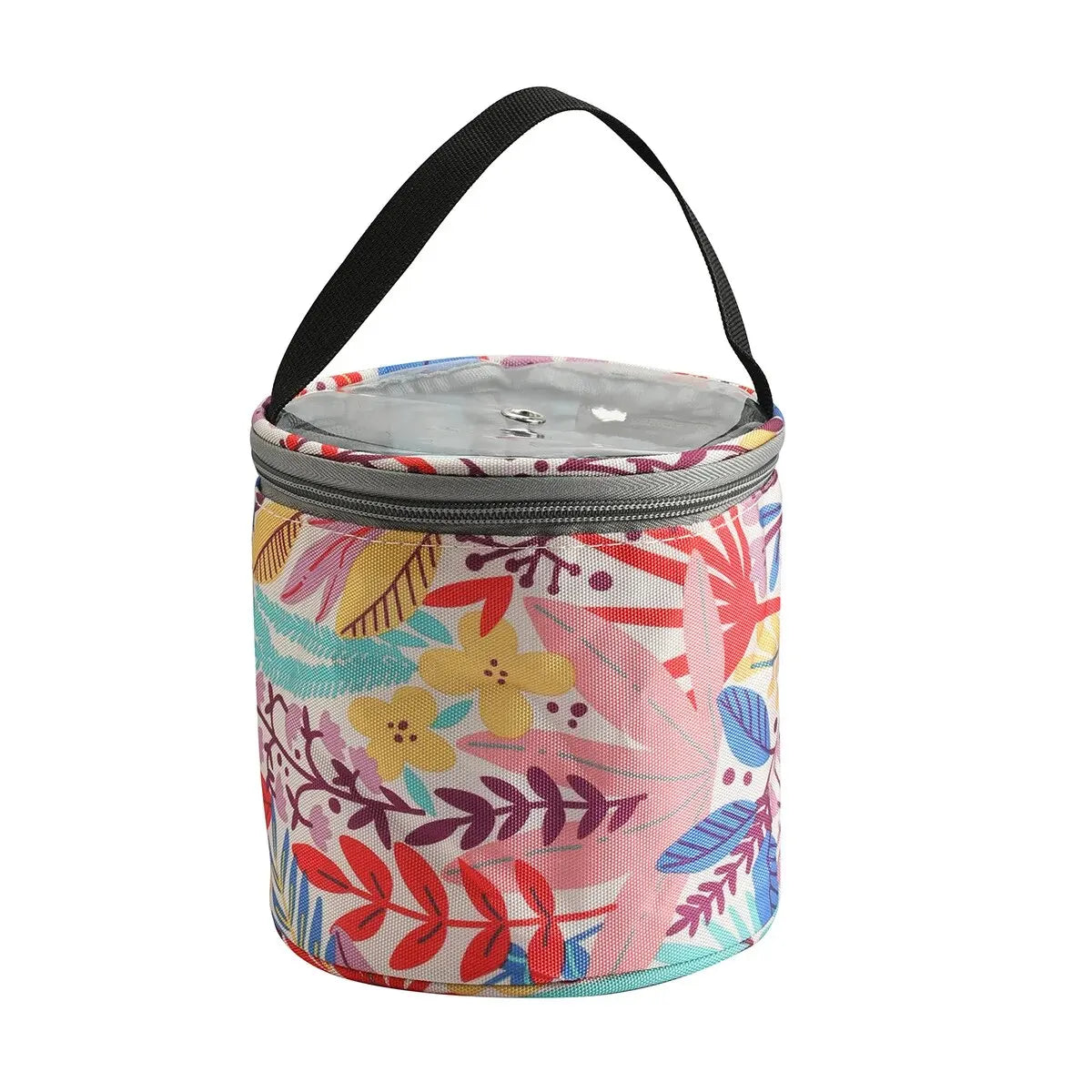 Portable Round Yarn Storage Bags Knitting Wool Organizer Crochet Sewing Needles Handbag Weave Tools Accessories Barrels