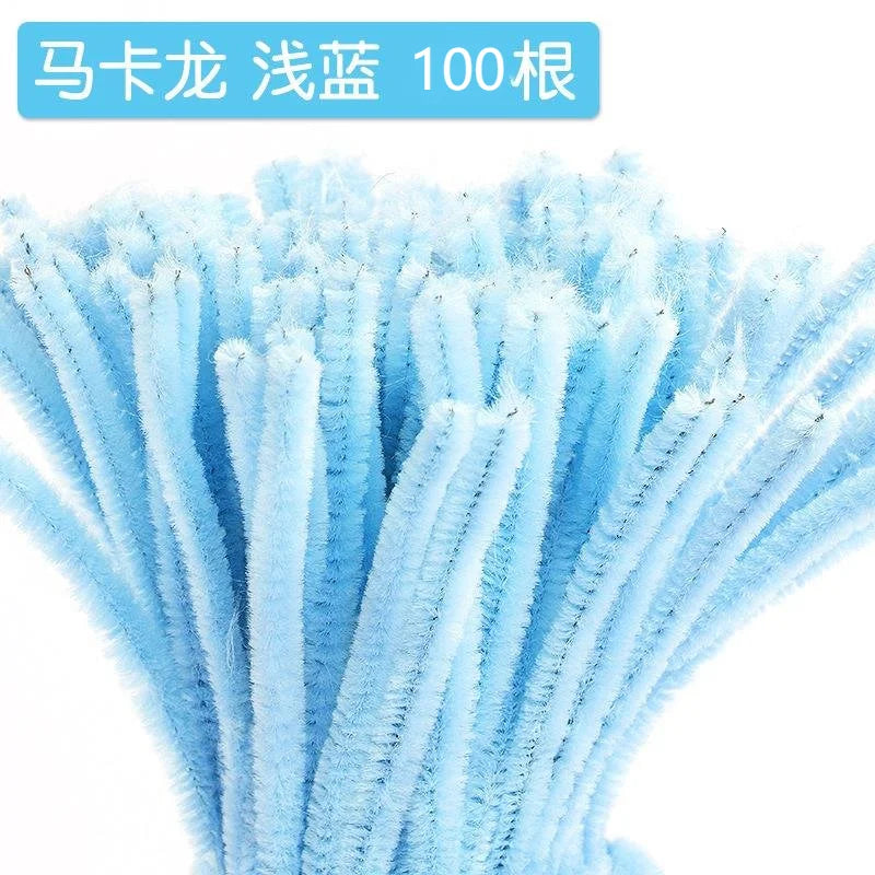 100pcs 30cm Chenille Stems Stick Cleaners Kids Educational Toys Handmade Colorful Chenille Stems Pipe for DIY Craft Supplies