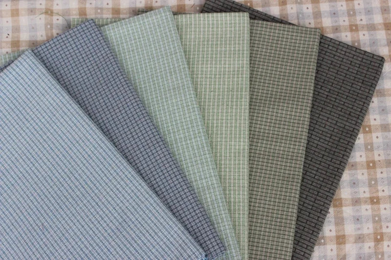 Cotton Japanese Yarn Dyed Flower Cotton Grey Beige Sewing Patchwork Fabric for Quilting Bag Purse Needlework Accessories Cloth