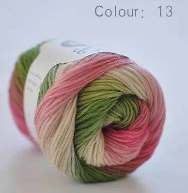 100% Wool Yarn Rainbow Color for Hand Knitting Crochet Hand-Woven Thickness Woolen Yarn Woolen Yarn Crocheting Shawl Thread
