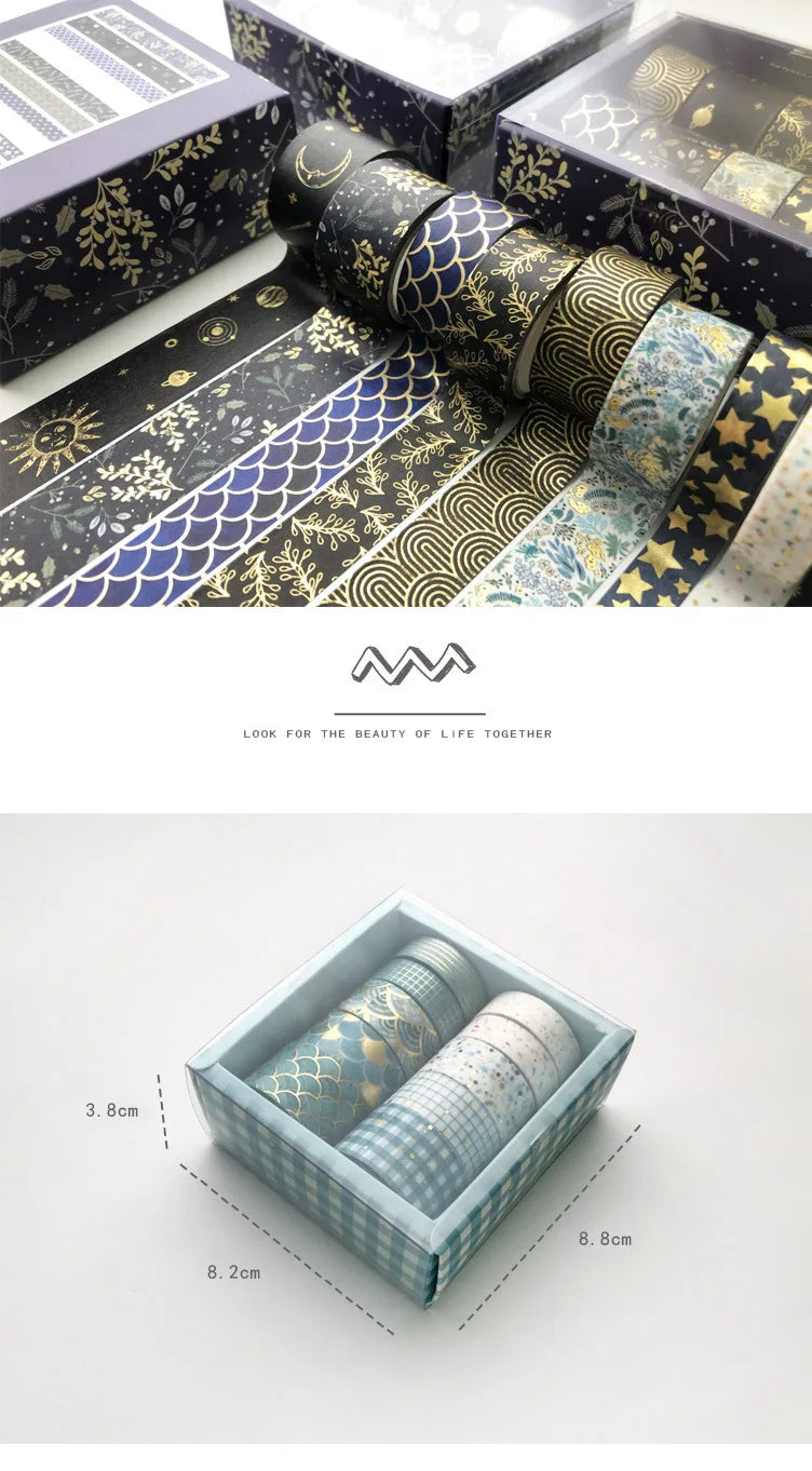 10 PCS Retro Washi tapes set School supplies Kawaii stickers Masking tape Aesthetic stationery Scrapbooking journal decoration