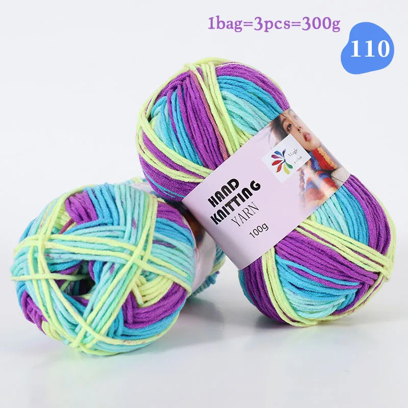 7-Strand Yarn, Multi-Colored Gradient Yarn
