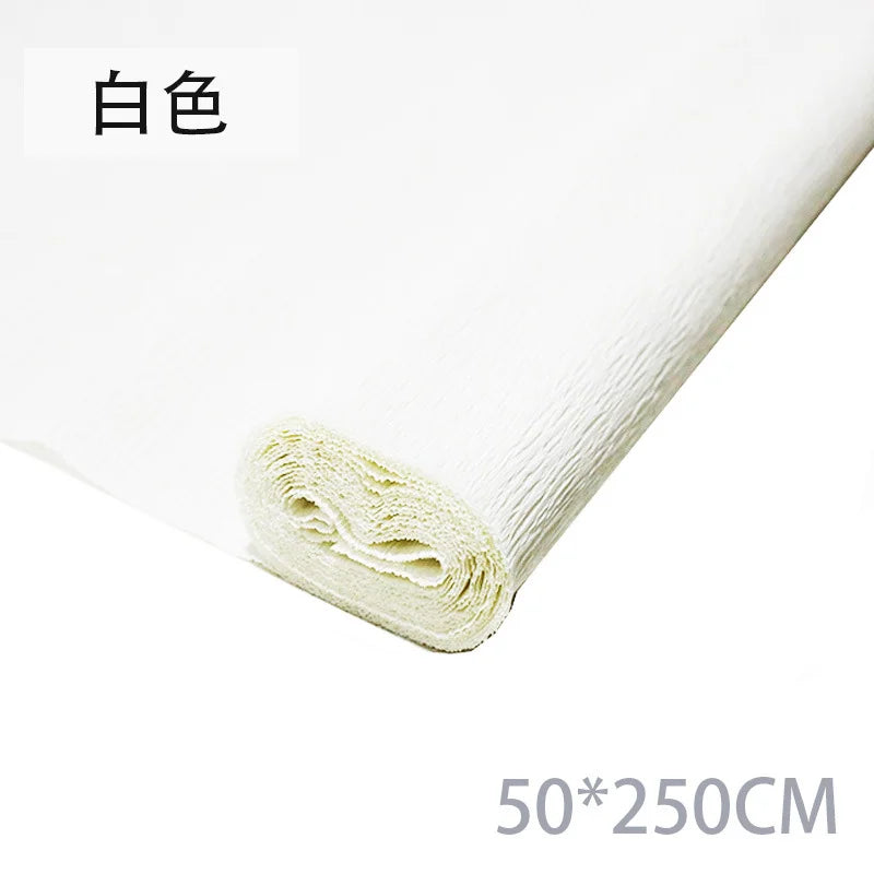 Color Handmade Crepe Paper Diy Paper Flower Material Gift Paper Roll Edge Paper Kindergarten Handmade Flower Origami