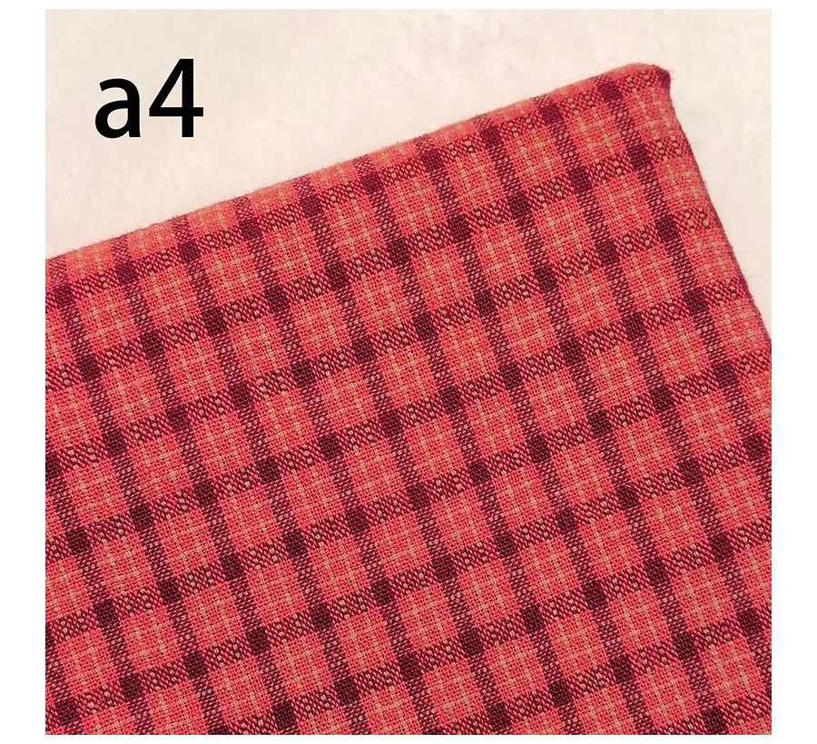DIY Japan Little Cloth group Yarn-dyed fabric,for sewing Handmade Patchwork Quilting ,Grid Stripe For Sewing Doll clothes