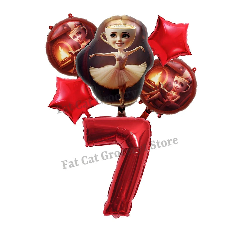Italian Brainrot Birthday Balloons New Tralalero Tralala Digit 1-10 Ballons Gender Reveal Baby Shower Party Decoration Kids Gift