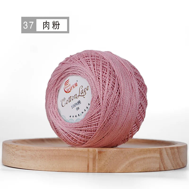 Pure Cotton Lace Thread Shiny Lin Yarn Handmade DIY Crochet Thread Combed Spun Yarn Knitting Crochet Handweaving Yarn