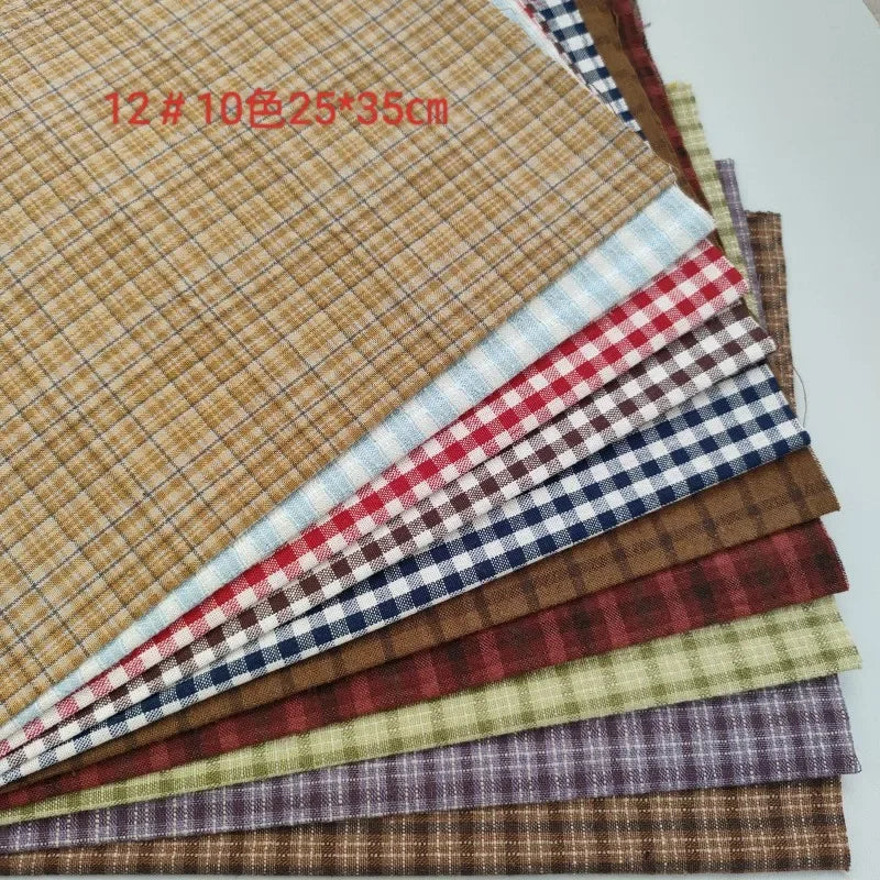 Japanese Yarn-Dyed Sewing Fabric Craft Patchwork Quilting Material Accessories Applique Handmade Sewing Doll Cloth Bundle