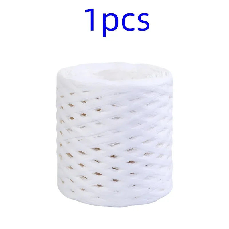 2024 200M Natural Raffia Straw Yarn For Knitting Crocheting Paper Threads DIY Handmade Summer Sunhat Beach Bag Freeshipping