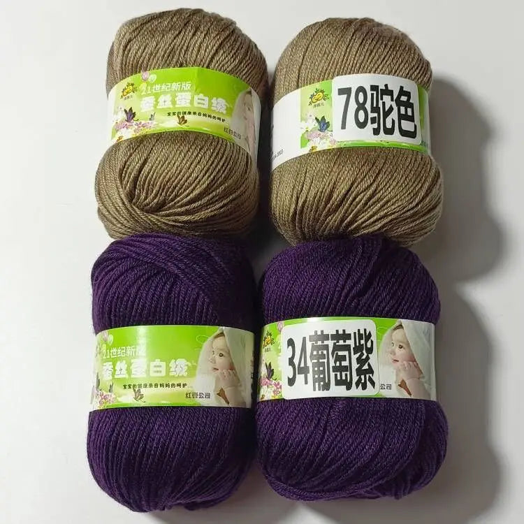 4PCS 200g Baby Cashmere Cotton Dot Yarn Soft Warm Lanas For Hand Knitting And Crochet Cloth milk cotton yarn