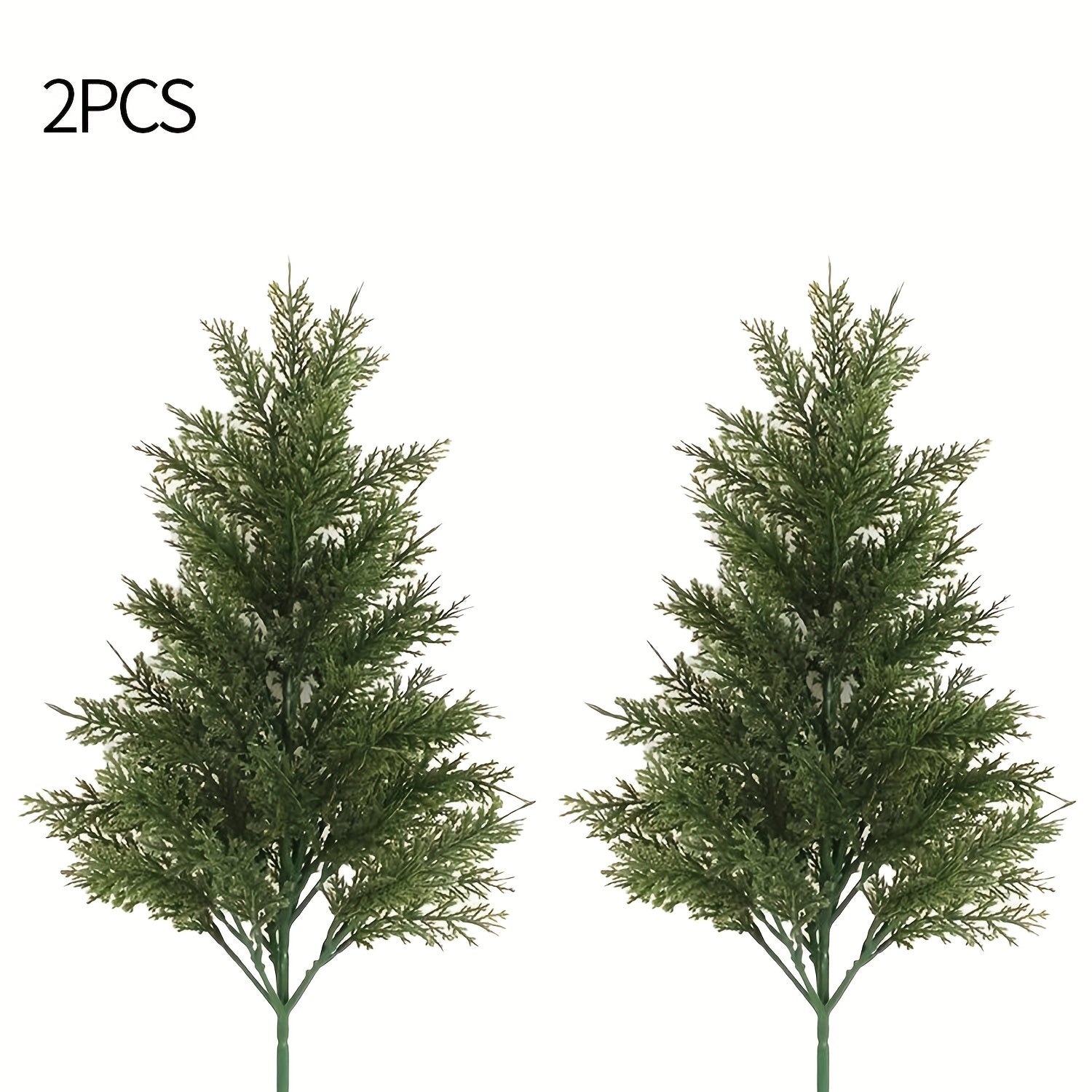 1/2pcs, 17-Inch Artificial Pine Christmas Tree, Realistic Simulation Tree for Indoor/Outdoor Decor, Wedding & Party Supplies