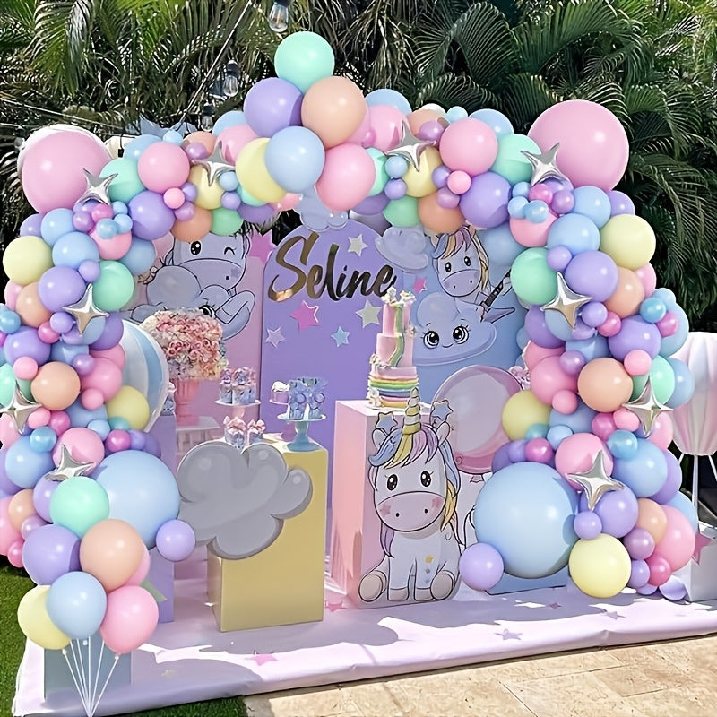 A Set of 118 Rainbow Balloon Arch Decorations, Suitable for Birthday Parties, Valentine'S Day, Mother'S Day, Engagement Gifts, Bridal Showers, Wedding Decorations, Anniversary Celebrations, Graduation Events, Holiday Decorati