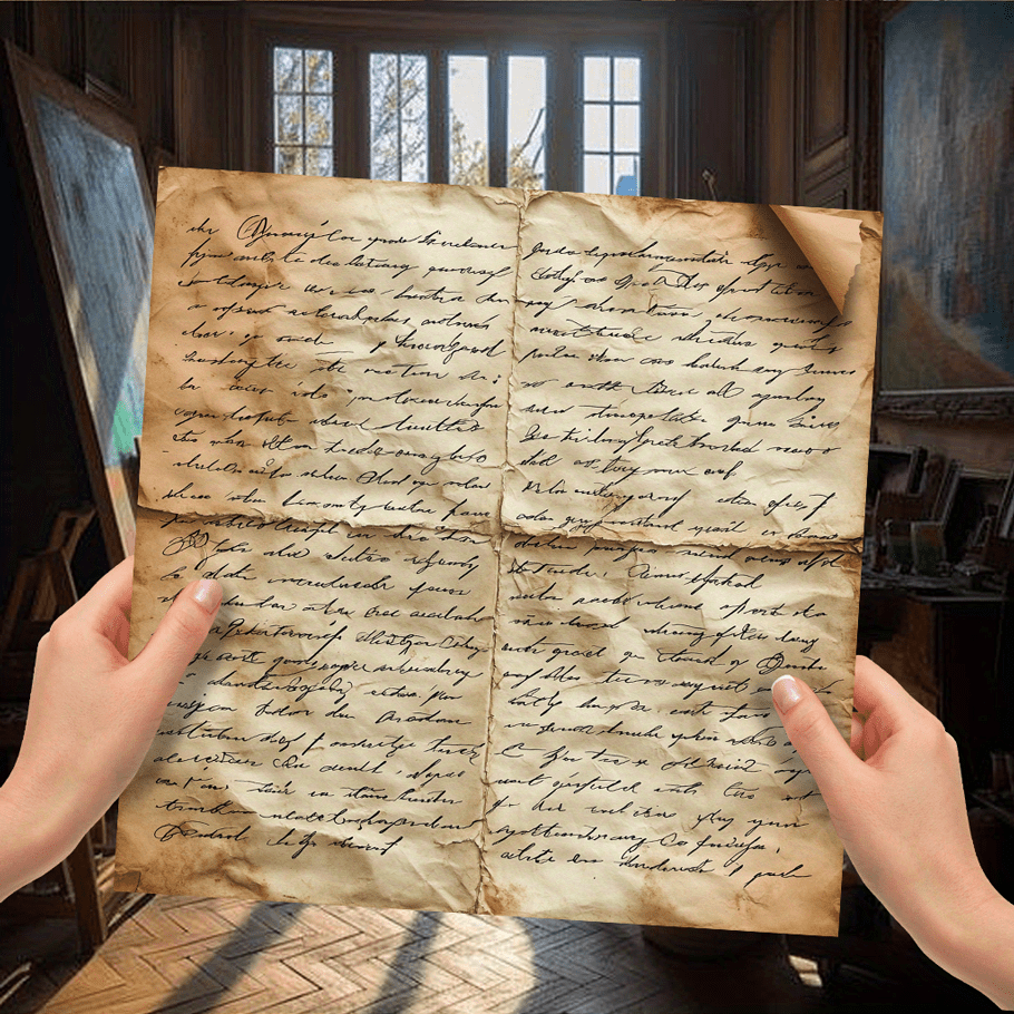 108 Vintage Handwritten Letter Scrapbook Paper, Decorative Paper Suitable for Handmade Grunge Diary Background Decoration And Other Scenes