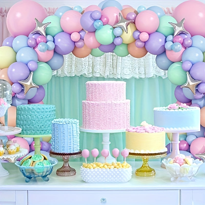 A Set of 118 Rainbow Balloon Arch Decorations, Suitable for Birthday Parties, Valentine'S Day, Mother'S Day, Engagement Gifts, Bridal Showers, Wedding Decorations, Anniversary Celebrations, Graduation Events, Holiday Decorati