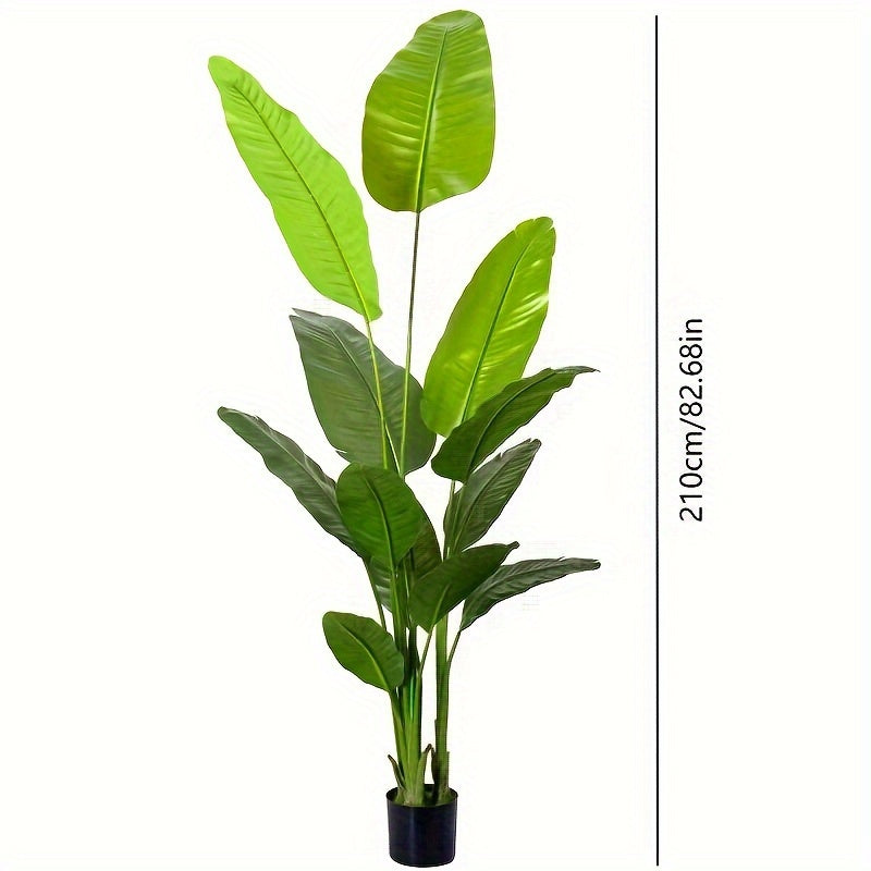 Lush & Realistic Bird of Paradise Artificial Plant - Durable Pot, Maintenance-Free, Perfect for Indoor/Outdoor Decor - Ideal Housewarming Gift for All Seasons