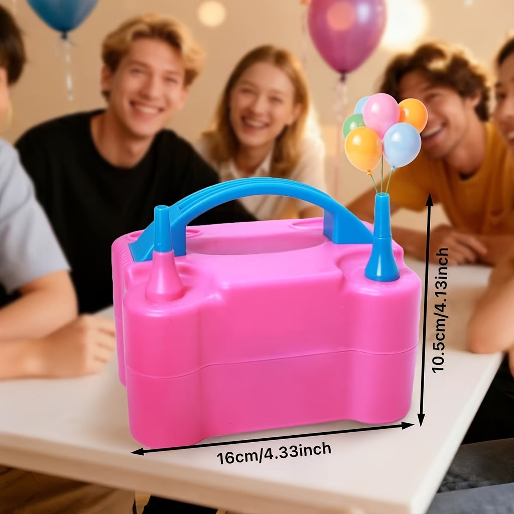 1 Electric Balloon Pump 3-in-1 Portable Air Pump | Fast Inflation for 260q Foil Mylar Latex Double-Stuffed Balloons, Inflator Deflator for Pool, Semi-automatic Operation, Green PP Material, Without Battery