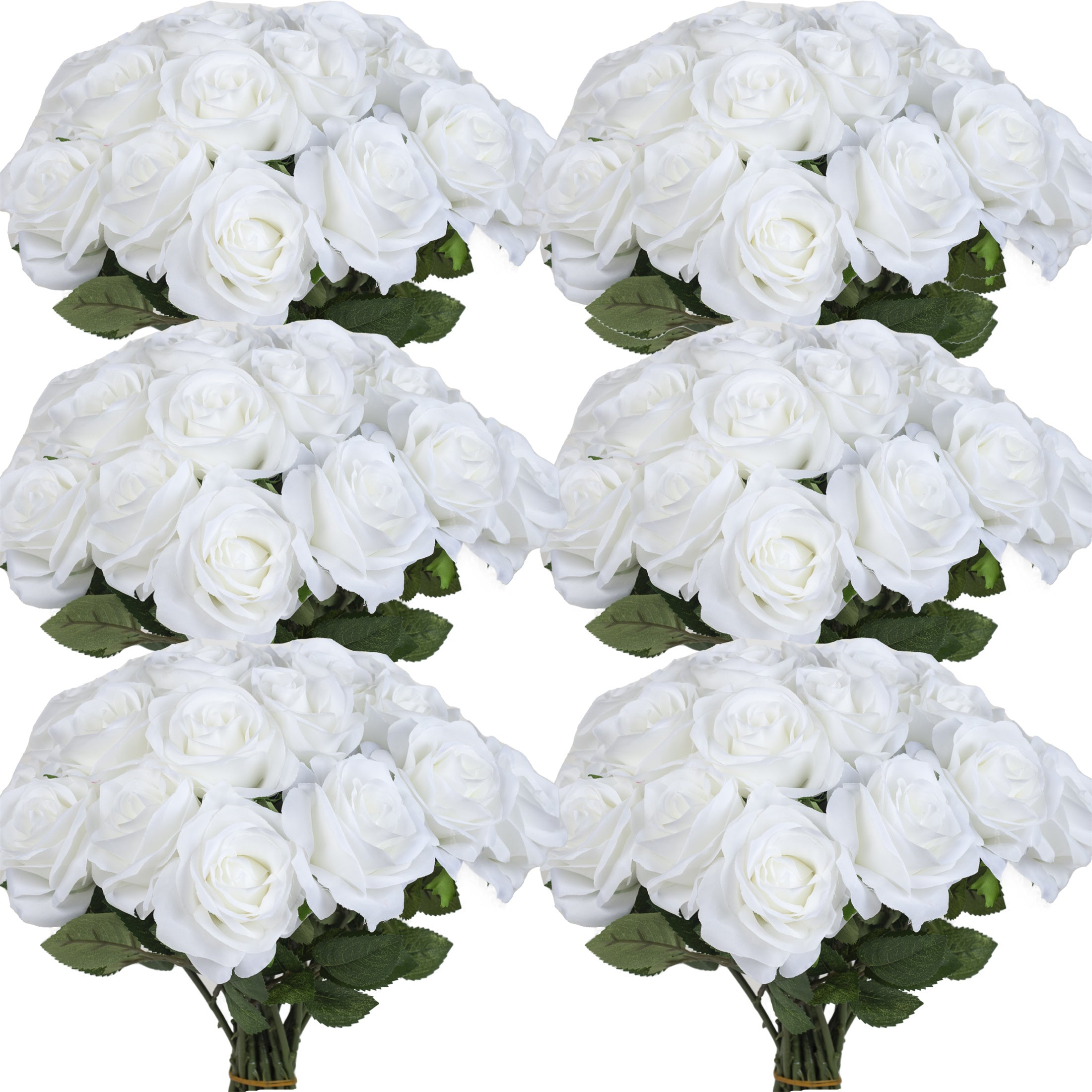 24pcs Artificial Rose Flower, Realistic Silk Roses With Stem Bouquet Of Flowers Plastic Flowers Real Looking Fake Roses For Home Wedding Centerpieces Party Decorations, Room Decor, Home Decor