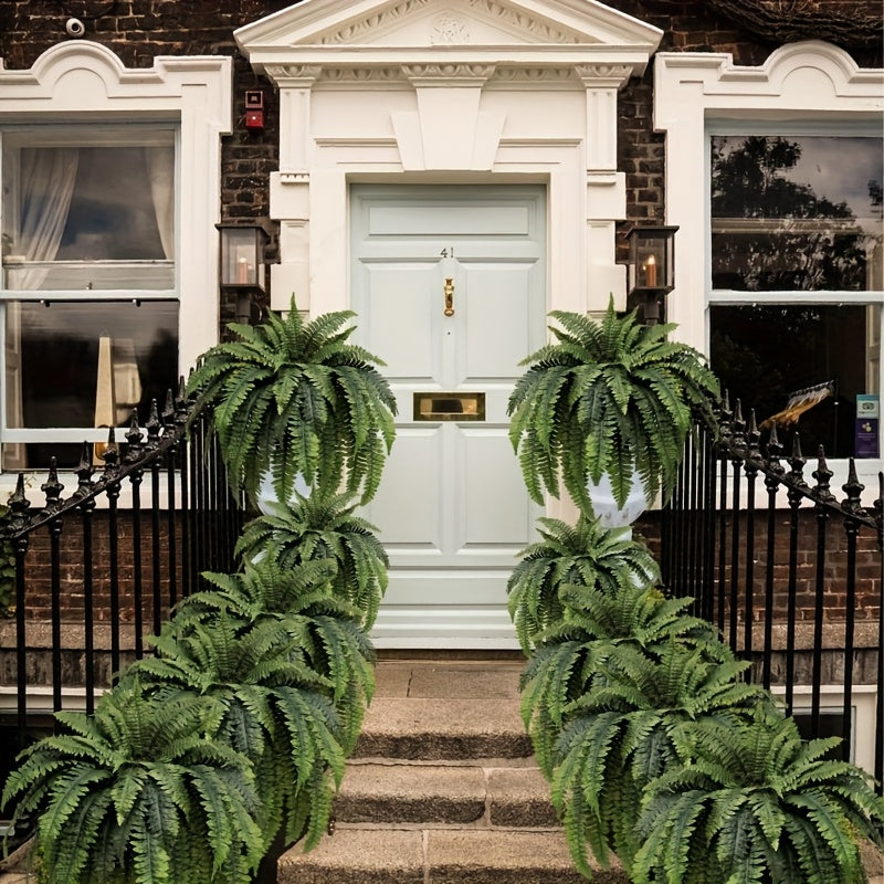 1pc Large 30-inch Artificial Boston Fern - UV Resistant Artificial Plant for Outdoor, Porch and Garden Decoration, Perfect for Parties and Farmhouse Style