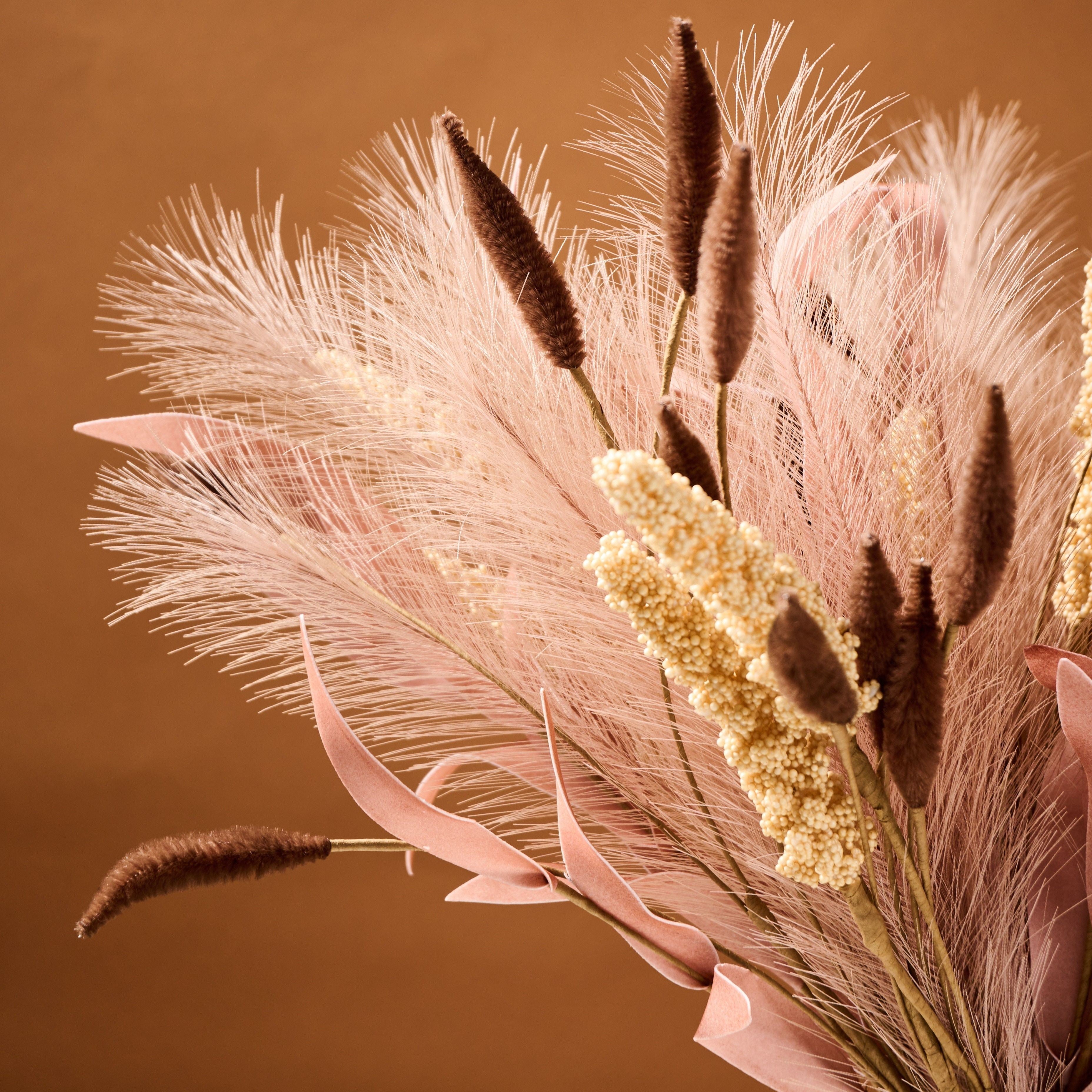 3pcs Bundles, 16.93inch (about 43cm), Artificial Dandelion Reed, Artificial Orchid, Artificial Flower, Decoration, Fluffy, Artificial Simulation Plant, Home Decoration, Vase Decoration, Wedding Party, Bedroom Decoration, Harv