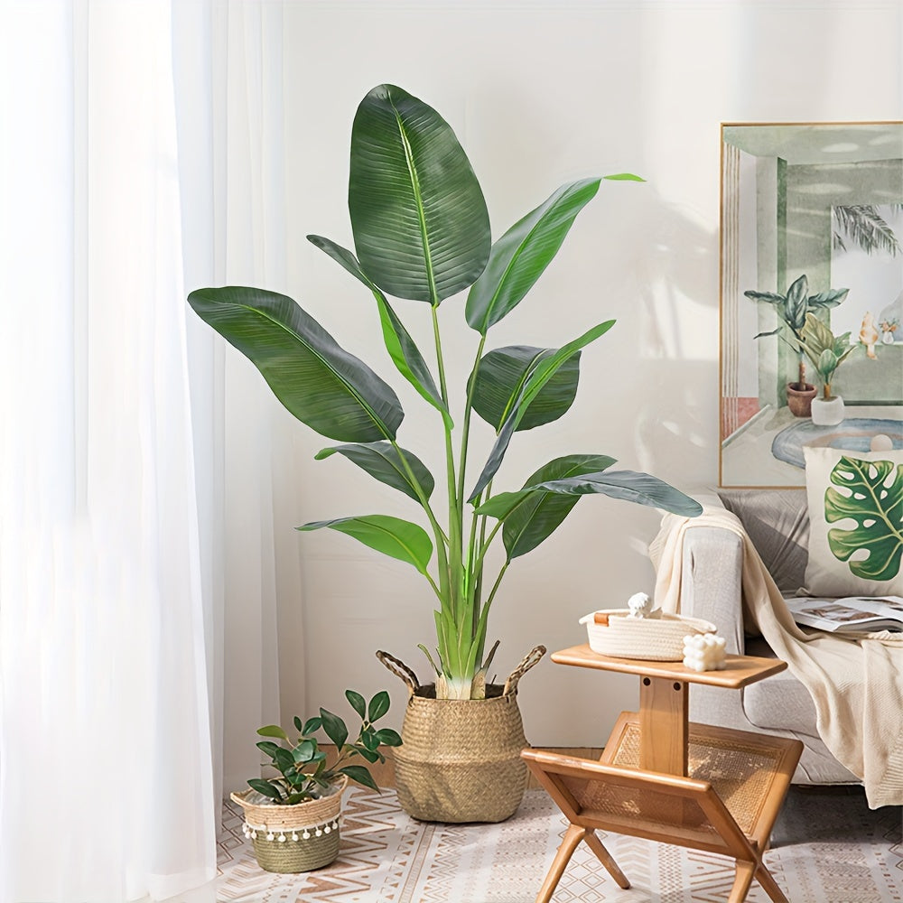 [Bird Of Paradise Artificial Plant] Artificial Bird Of Paradise Plant - Faux Palm Tree for Home Decor Indoor Outdoor Office