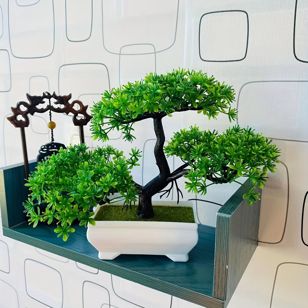 1pc Mini Cloud Pine Artificial Bonsai - Perfect for Home & Office Decor, Ideal Housewarming Gift