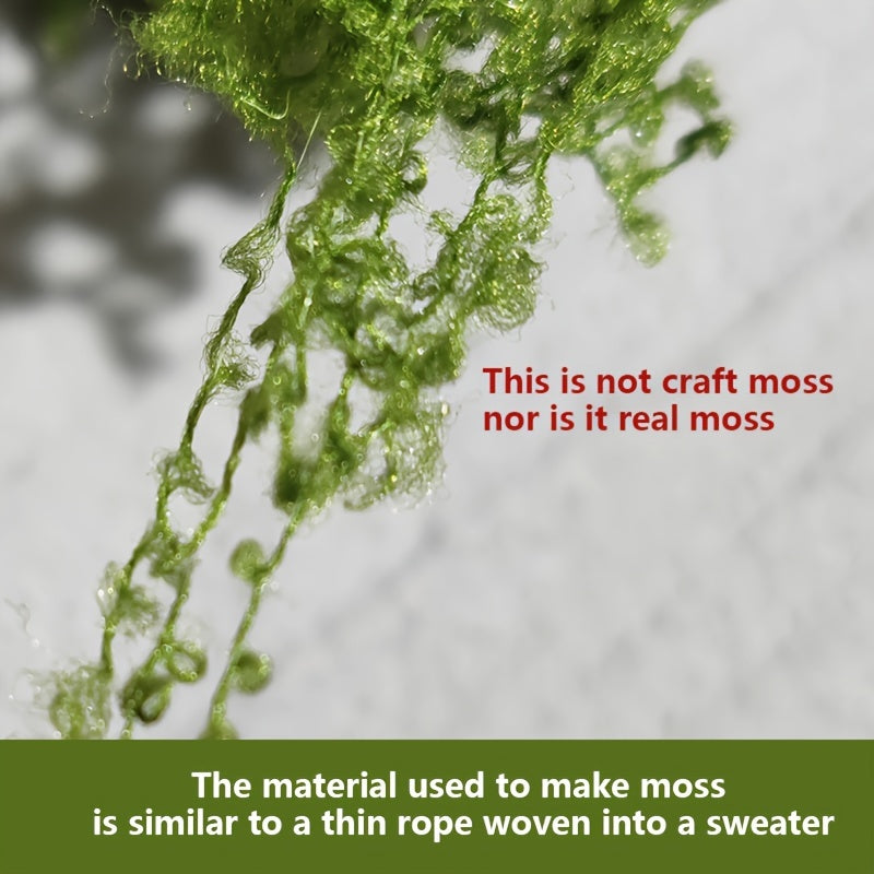 20g Artificial Fake Moss for DIY Miniature Landscape, Green Plant Lawn Decoration for Pots, Windowsill Decor