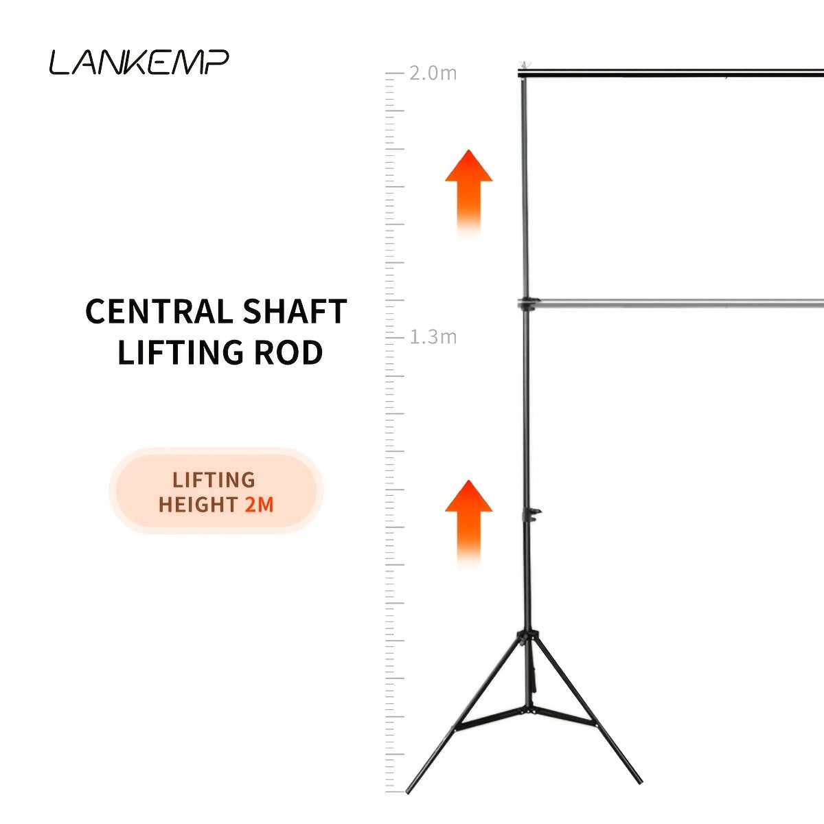 10x7 Ft Professional Background Stand | Adjustable Iron Metal Stand for Photo Studio, Includes 4 Cross Bars, 4 Background Clips, Balloon Arch Support Kit, Ideal for Party and Wedding Event Decoration