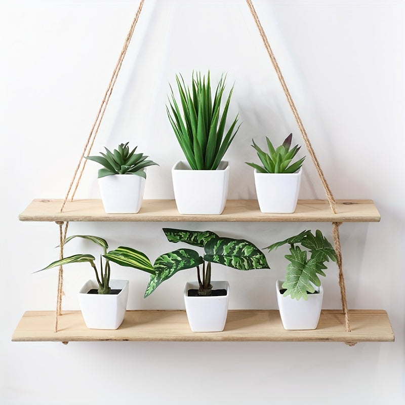 6pcs/set Mini Artificial Greenery Potted Plants, Fake Succulent Green Plants, Suitable For Nordic Indoor Office Desktop Decor, Spring Home Decor, St Patrick's Day Easter Decor, Aesthetic Room Décor