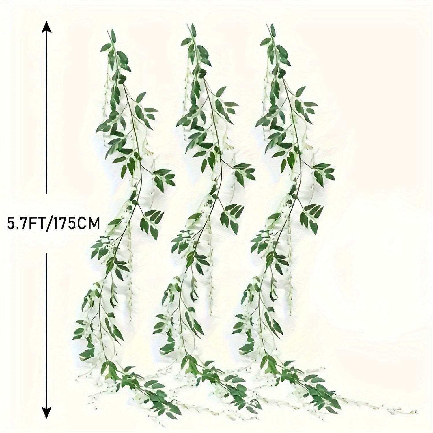 4pcs 28.8ft Long Artificial Wisteria Flowers Garland - Realistic Hanging Vine for Home Garden Outdoor Ceremony Wedding Arch Floral Decor - Spring Summer Seasonal Decoration for Indoor Outdoor Spaces
